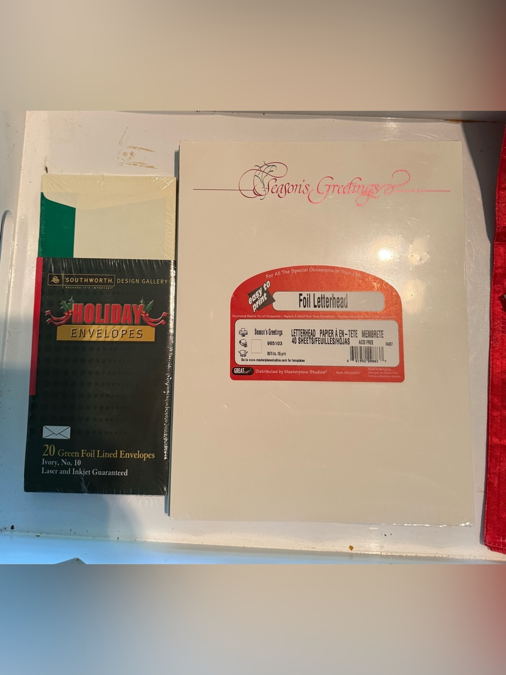 Foil Letterhead 8.5x11 Season Greetings Letterheads 40 Sheets&20NEWFoil Envelope